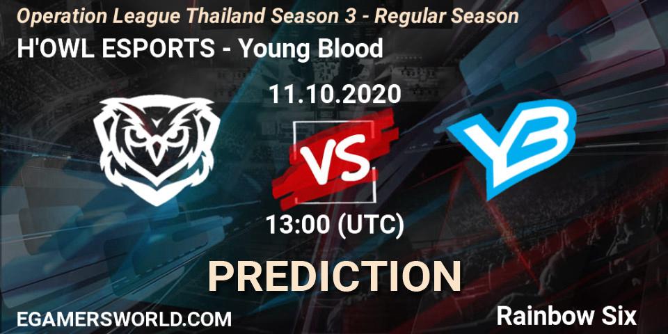 H'OWL ESPORTS - Young Blood: ennuste. 11.10.2020 at 13:00, Rainbow Six, Operation League Thailand Season 3 - Regular Season