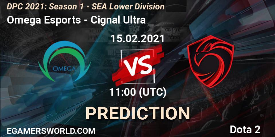 Omega Esports - Cignal Ultra: ennuste. 15.02.2021 at 10:59, Dota 2, DPC 2021: Season 1 - SEA Lower Division
