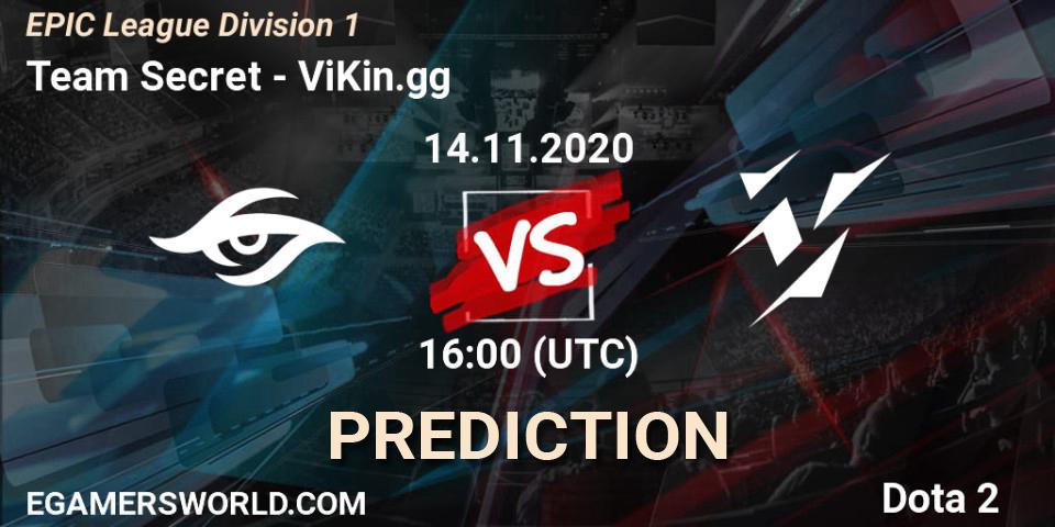 Team Secret - ViKin.gg: ennuste. 14.11.2020 at 16:11, Dota 2, EPIC League Division 1
