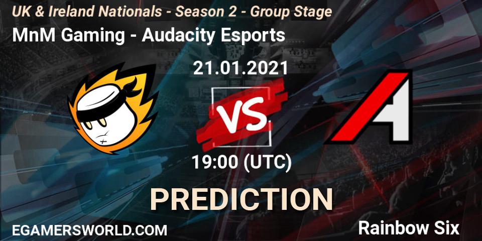 MnM Gaming - Audacity Esports: ennuste. 21.01.2021 at 19:00, Rainbow Six, UK & Ireland Nationals - Season 2 - Group Stage