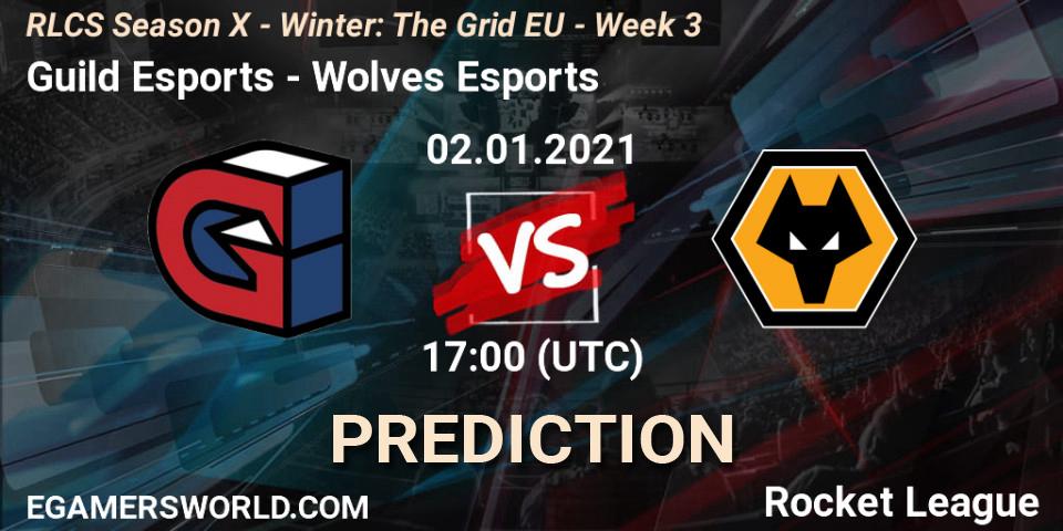 Guild Esports - Wolves Esports: ennuste. 02.01.2021 at 17:00, Rocket League, RLCS Season X - Winter: The Grid EU - Week 3