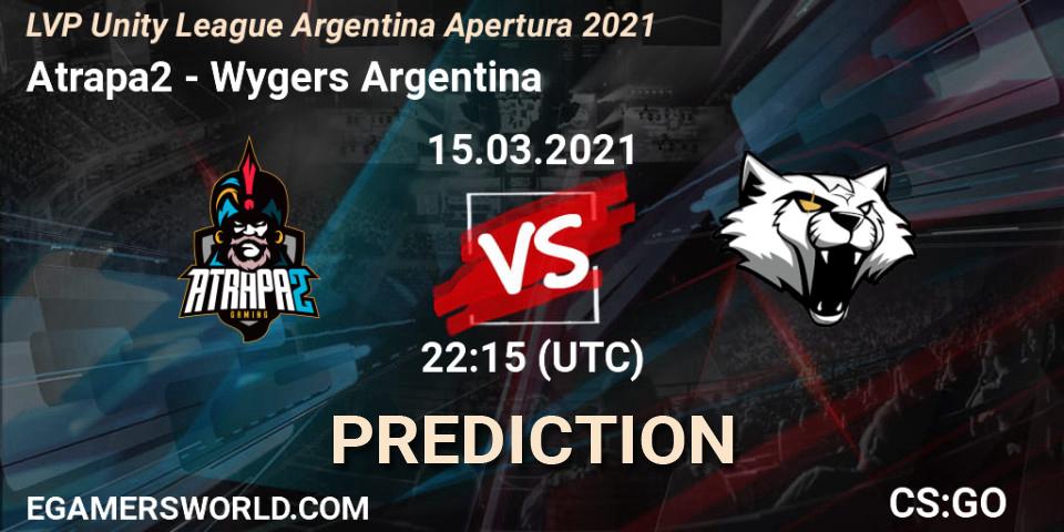 Atrapa2 - Wygers Argentina: ennuste. 15.03.2021 at 22:15, Counter-Strike (CS2), LVP Unity League Argentina Apertura 2021