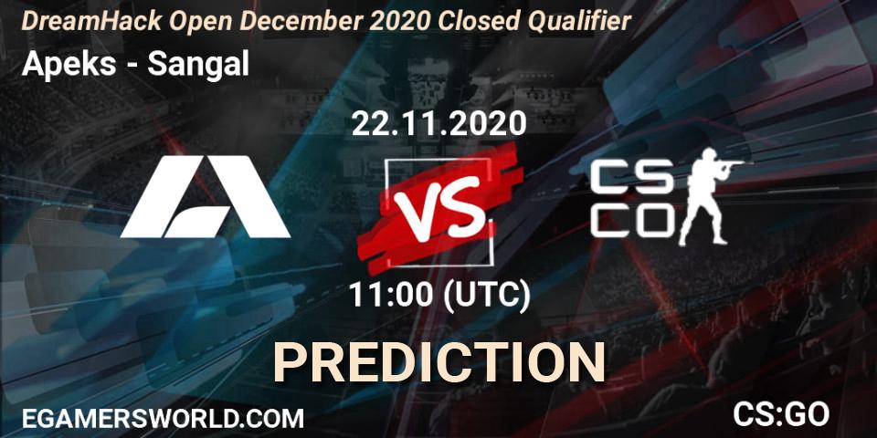 Apeks - Sangal: ennuste. 22.11.2020 at 11:00, Counter-Strike (CS2), DreamHack Open December 2020 Closed Qualifier