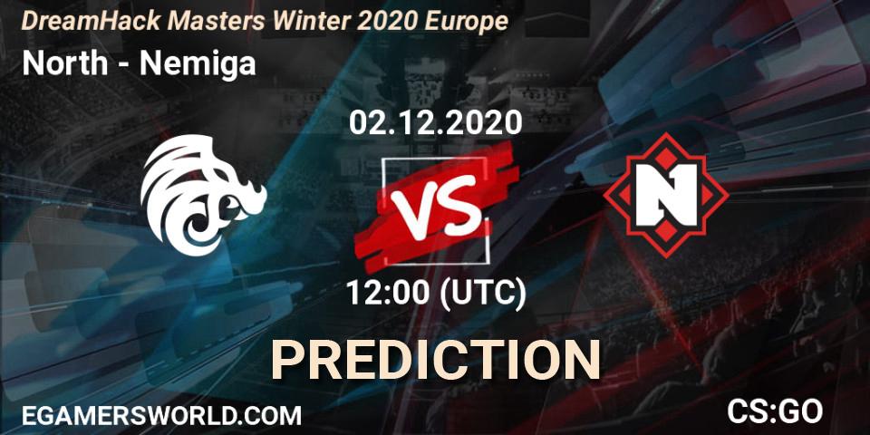 North - Nemiga: ennuste. 02.12.20, CS2 (CS:GO), DreamHack Masters Winter 2020 Europe