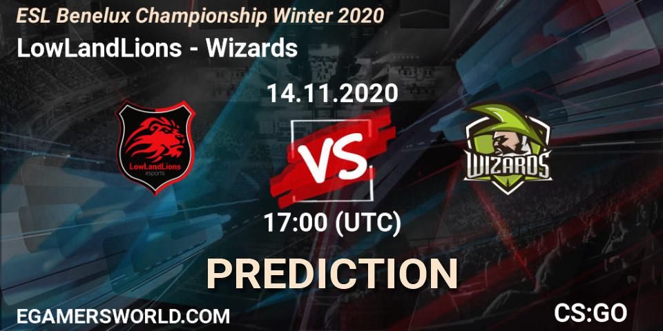LowLandLions - Wizards: ennuste. 14.11.2020 at 17:05, Counter-Strike (CS2), ESL Benelux Championship Winter 2020