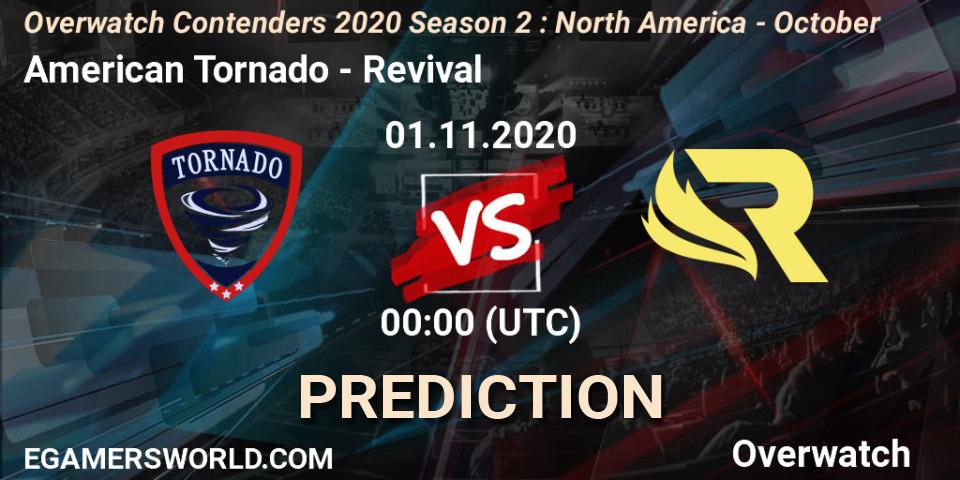 American Tornado - Revival: ennuste. 01.11.2020 at 00:00, Overwatch, Overwatch Contenders 2020 Season 2: North America - October