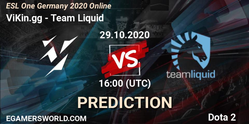 ViKin.gg - Team Liquid: ennuste. 29.10.2020 at 19:00, Dota 2, ESL One Germany 2020 Online