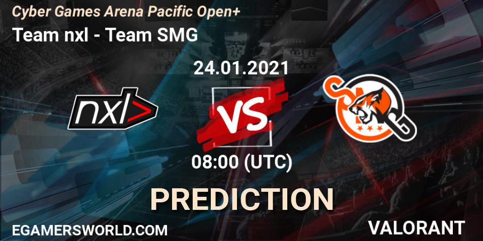 Team nxl - Team SMG: ennuste. 24.01.2021 at 08:00, VALORANT, Cyber Games Arena Pacific Open+