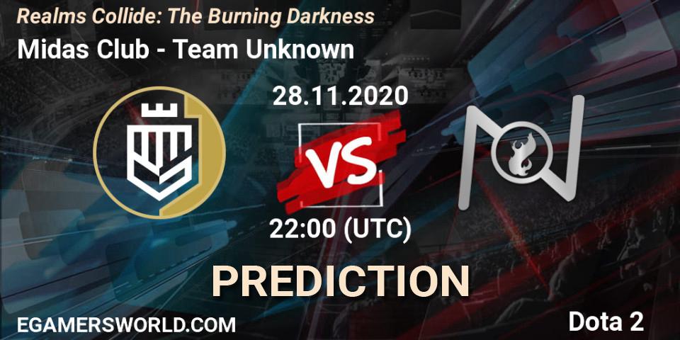 Midas Club - Team Unknown: ennuste. 28.11.2020 at 22:24, Dota 2, Realms Collide: The Burning Darkness