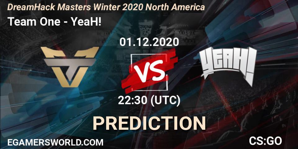 Team One - YeaH!: ennuste. 01.12.20, CS2 (CS:GO), DreamHack Masters Winter 2020 North America