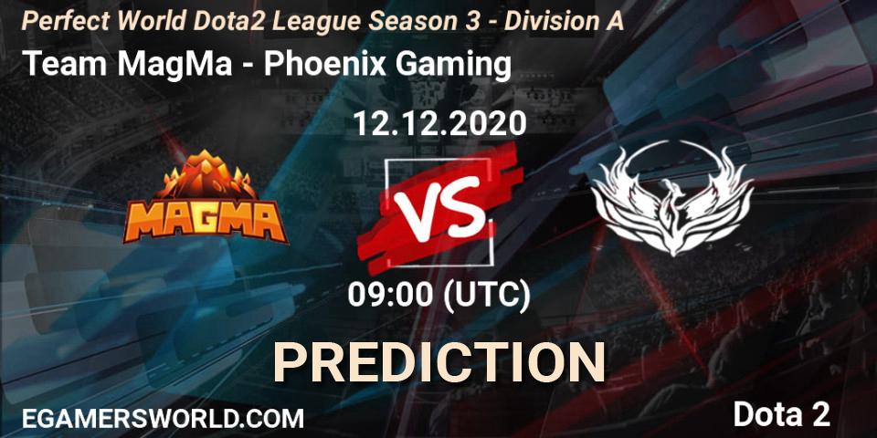 Team MagMa - Phoenix Gaming: ennuste. 12.12.2020 at 08:37, Dota 2, Perfect World Dota2 League Season 3 - Division A
