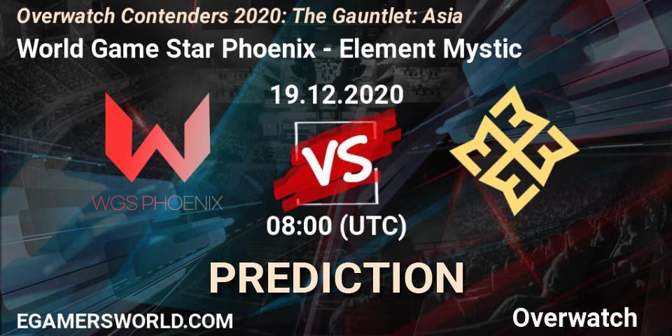 World Game Star Phoenix - Element Mystic: ennuste. 19.12.20, Overwatch, Overwatch Contenders 2020: The Gauntlet: Asia