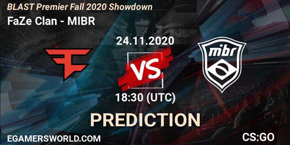 FaZe Clan - MIBR: ennuste. 25.11.20, CS2 (CS:GO), BLAST Premier Fall 2020 Showdown