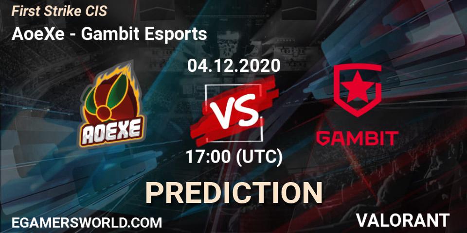 AoeXe - Gambit Esports: ennuste. 04.12.20, VALORANT, First Strike CIS
