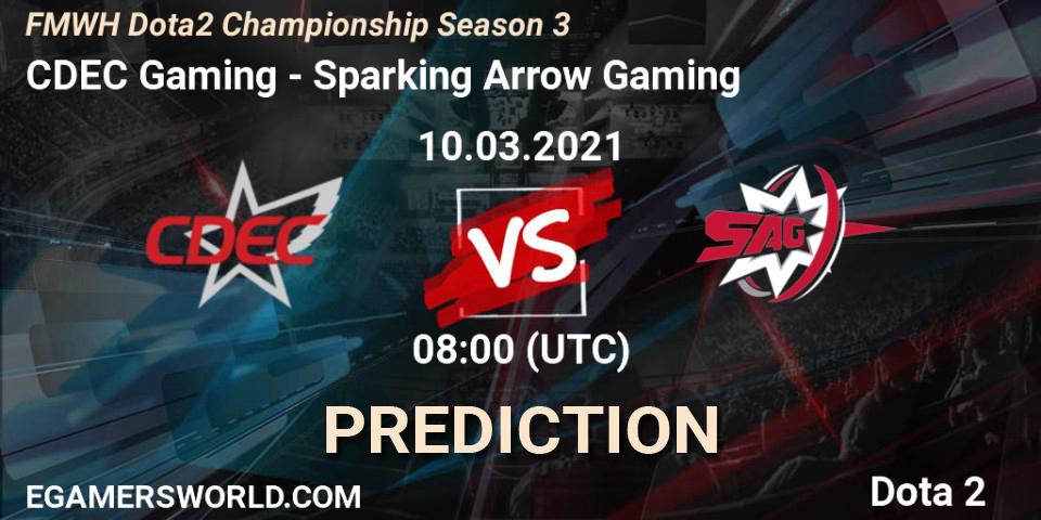 CDEC Gaming - Sparking Arrow Gaming: ennuste. 10.03.2021 at 07:57, Dota 2, FMWH Dota2 Championship Season 3