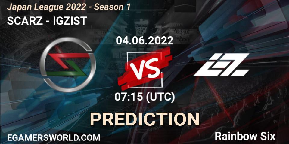 SCARZ - IGZIST: ennuste. 04.06.2022 at 07:15, Rainbow Six, Japan League 2022 - Season 1