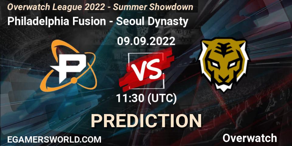 Philadelphia Fusion - Seoul Dynasty: ennuste. 09.09.22, Overwatch, Overwatch League 2022 - Summer Showdown