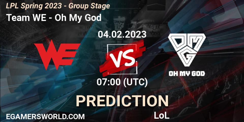 Team WE - Oh My God: ennuste. 04.02.23, LoL, LPL Spring 2023 - Group Stage