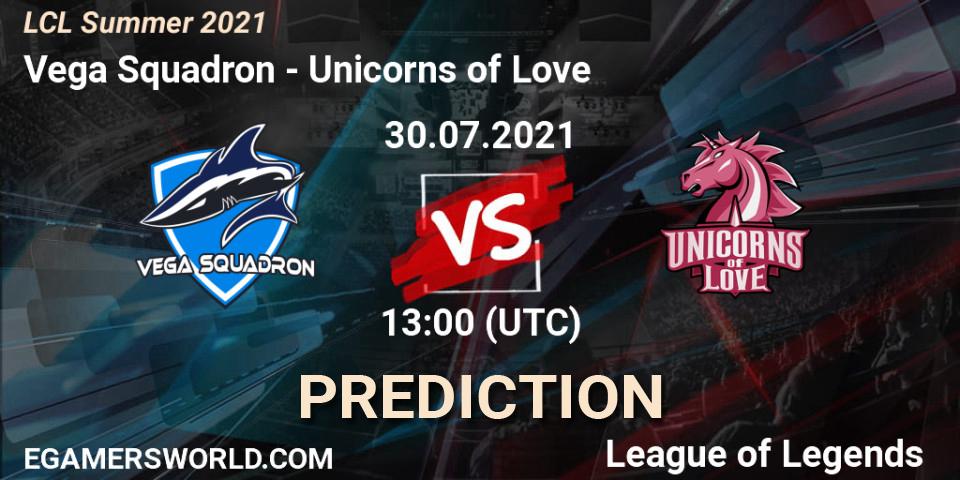 Vega Squadron - Unicorns of Love: ennuste. 30.07.2021 at 14:00, LoL, LCL Summer 2021