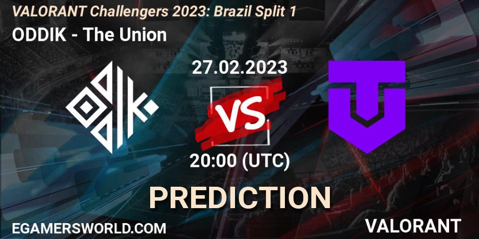 ODDIK - The Union: ennuste. 28.02.2023 at 20:00, VALORANT, VALORANT Challengers 2023: Brazil Split 1