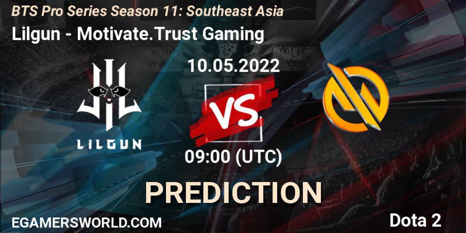 Lilgun - Motivate.Trust Gaming: ennuste. 10.05.2022 at 09:00, Dota 2, BTS Pro Series Season 11: Southeast Asia