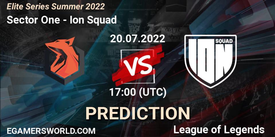 Sector One - Ion Squad: ennuste. 20.07.2022 at 17:00, LoL, Elite Series Summer 2022