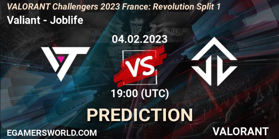 Valiant - Joblife: ennuste. 04.02.23, VALORANT, VALORANT Challengers 2023 France: Revolution Split 1
