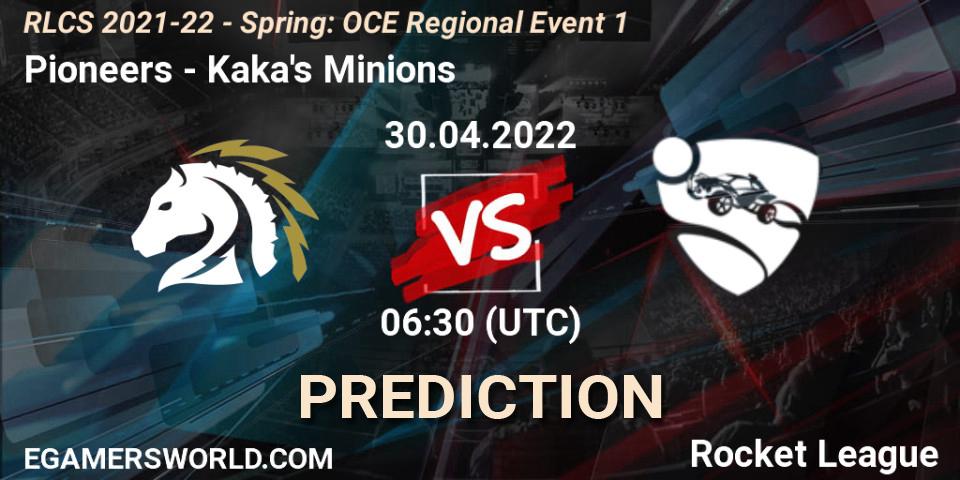 Pioneers - Kaka's Minions: ennuste. 30.04.2022 at 06:30, Rocket League, RLCS 2021-22 - Spring: OCE Regional Event 1