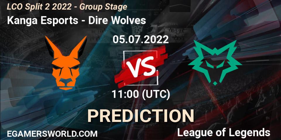 Kanga Esports - Dire Wolves: ennuste. 05.07.2022 at 11:00, LoL, LCO Split 2 2022 - Group Stage