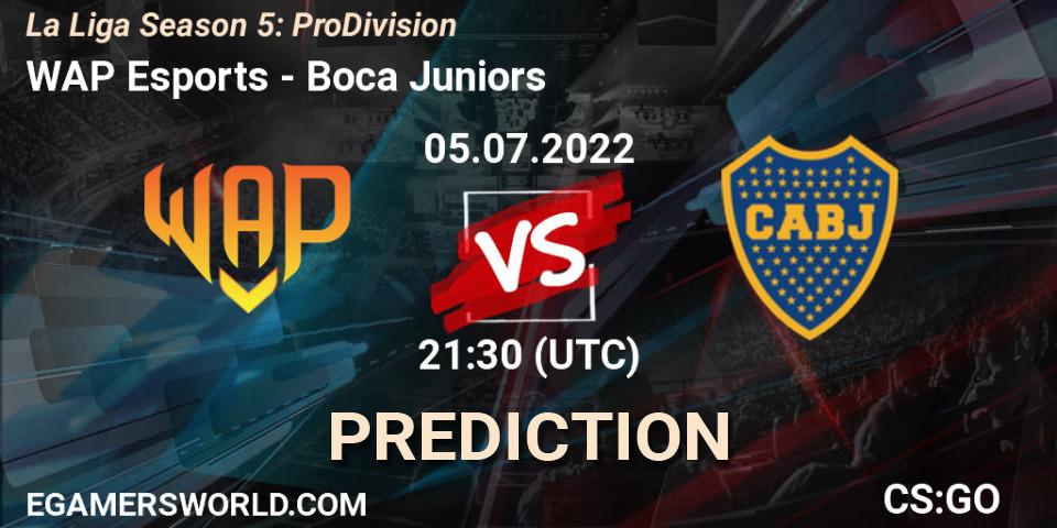 WAP Esports - Boca Juniors: ennuste. 05.07.2022 at 21:30, Counter-Strike (CS2), La Liga Season 5: Pro Division
