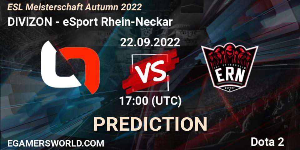 DIVIZON - eSport Rhein-Neckar: ennuste. 22.09.2022 at 17:11, Dota 2, ESL Meisterschaft Autumn 2022