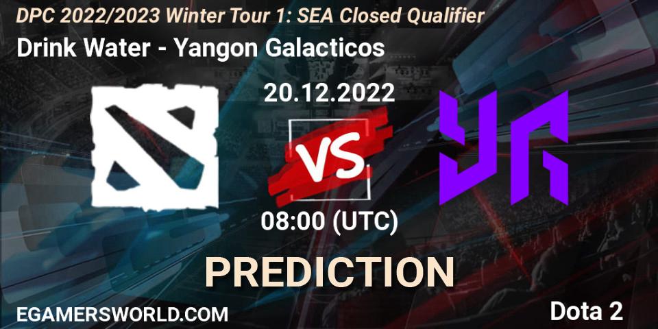 Drink Water - Yangon Galacticos: ennuste. 20.12.22, Dota 2, DPC 2022/2023 Winter Tour 1: SEA Closed Qualifier
