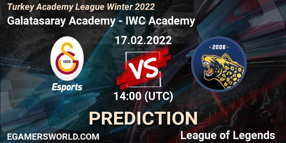 Galatasaray Academy - IWC Academy: ennuste. 17.02.2022 at 14:00, LoL, Turkey Academy League Winter 2022