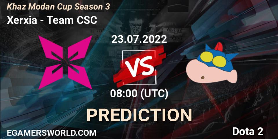 Xerxia - Team CSC: ennuste. 23.07.2022 at 08:16, Dota 2, Khaz Modan Cup Season 3