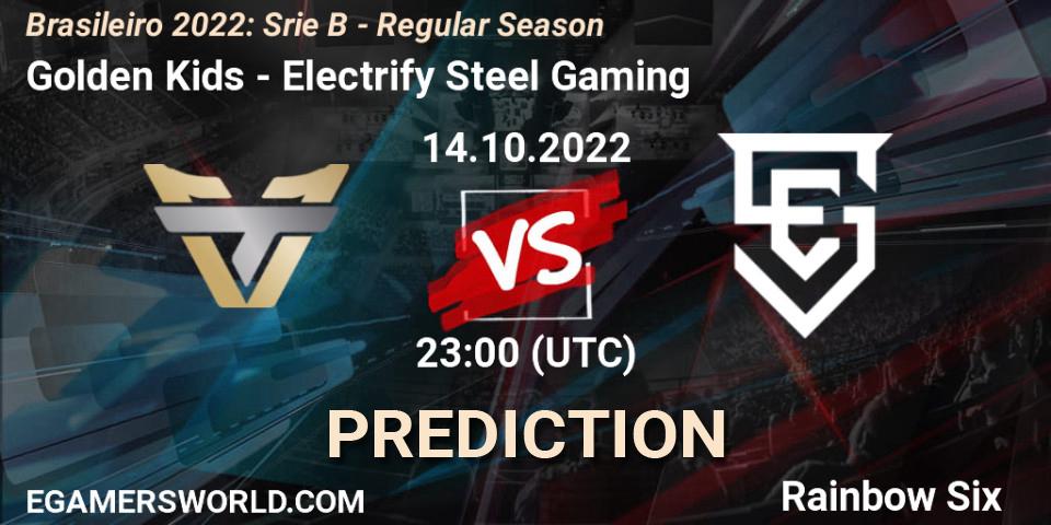 Golden Kids - Electrify Steel Gaming: ennuste. 14.10.2022 at 23:00, Rainbow Six, Brasileirão 2022: Série B - Regular Season