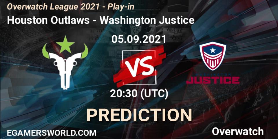 Houston Outlaws - Washington Justice: ennuste. 05.09.21, Overwatch, Overwatch League 2021 - Play-in