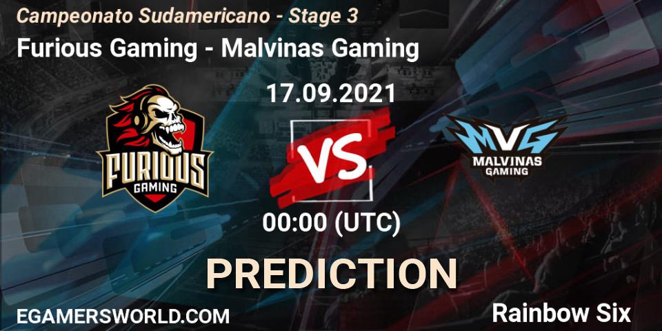 Furious Gaming - Malvinas Gaming: ennuste. 17.09.2021 at 00:00, Rainbow Six, Campeonato Sudamericano - Stage 3