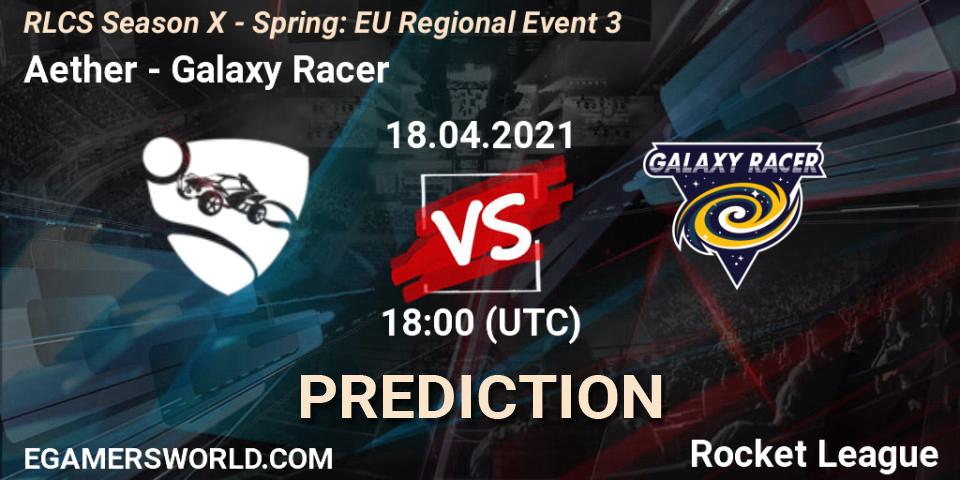 Aether - Galaxy Racer: ennuste. 18.04.2021 at 18:00, Rocket League, RLCS Season X - Spring: EU Regional Event 3