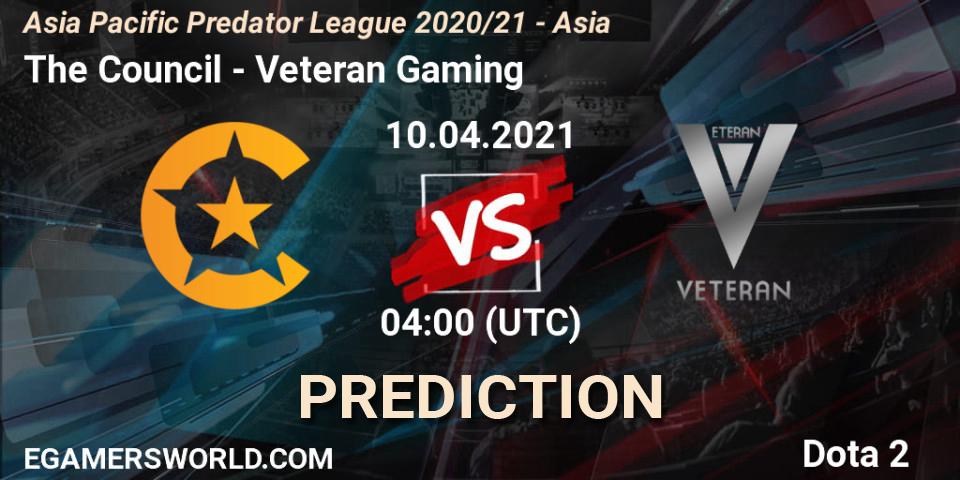 The Council - Veteran Gaming: ennuste. 10.04.2021 at 04:01, Dota 2, Asia Pacific Predator League 2020/21 - Asia