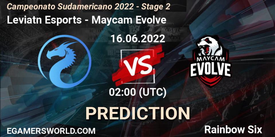 Leviatán Esports - Maycam Evolve: ennuste. 17.06.2022 at 02:00, Rainbow Six, Campeonato Sudamericano 2022 - Stage 2