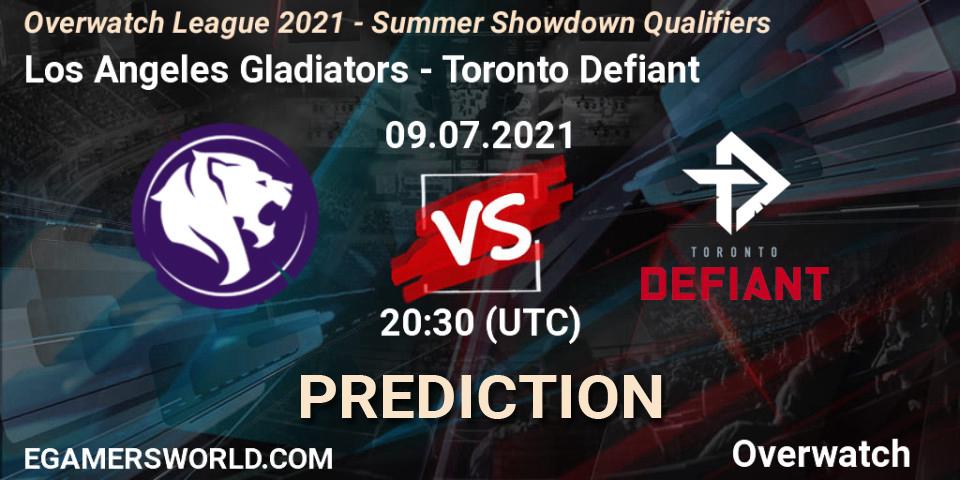 Los Angeles Gladiators - Toronto Defiant: ennuste. 09.07.2021 at 20:30, Overwatch, Overwatch League 2021 - Summer Showdown Qualifiers