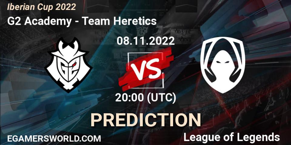 G2 Academy - Team Heretics: ennuste. 08.11.2022 at 20:00, LoL, Iberian Cup 2022