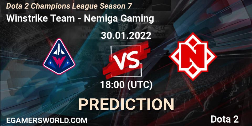 Winstrike Team - Nemiga Gaming: ennuste. 28.01.2022 at 15:00, Dota 2, Dota 2 Champions League 2022 Season 7