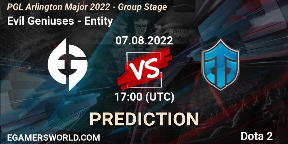 Evil Geniuses - Entity: ennuste. 07.08.2022 at 17:29, Dota 2, PGL Arlington Major 2022 - Group Stage