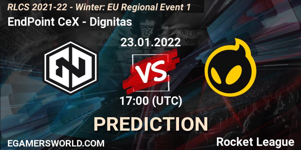 EndPoint CeX - Dignitas: ennuste. 23.01.2022 at 16:45, Rocket League, RLCS 2021-22 - Winter: EU Regional Event 1