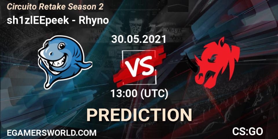 sh1zlEEpeek - Rhyno: ennuste. 30.05.2021 at 13:00, Counter-Strike (CS2), Circuito Retake Season 2