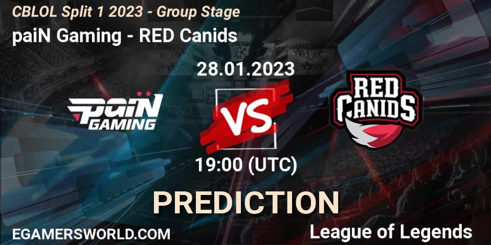 paiN Gaming - RED Canids: ennuste. 28.01.23, LoL, CBLOL Split 1 2023 - Group Stage