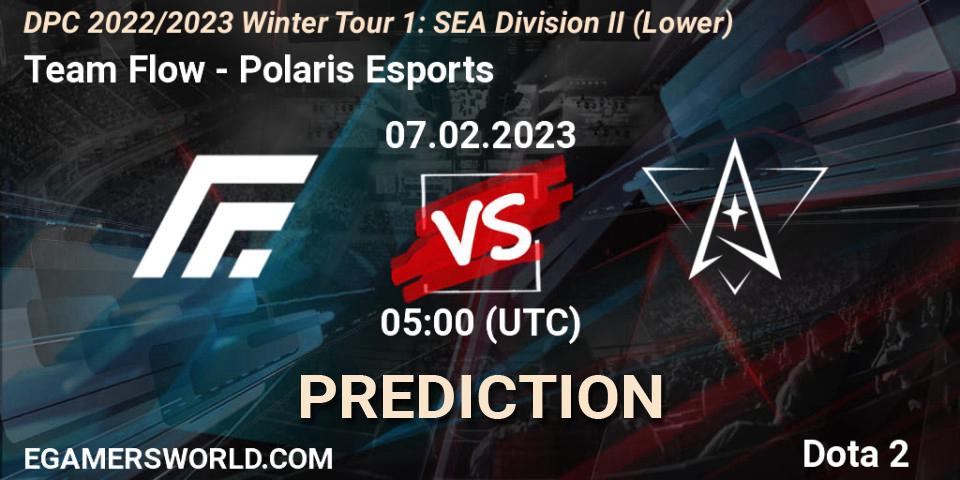 Team Flow - Polaris Esports: ennuste. 08.02.23, Dota 2, DPC 2022/2023 Winter Tour 1: SEA Division II (Lower)