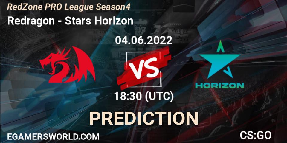 Redragon - Stars Horizon: ennuste. 05.06.2022 at 18:30, Counter-Strike (CS2), RedZone PRO League Season 4