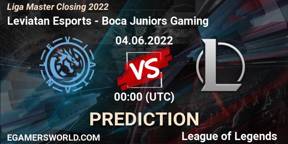 Leviatan Esports - Boca Juniors Gaming: ennuste. 04.06.2022 at 00:00, LoL, Liga Master Closing 2022